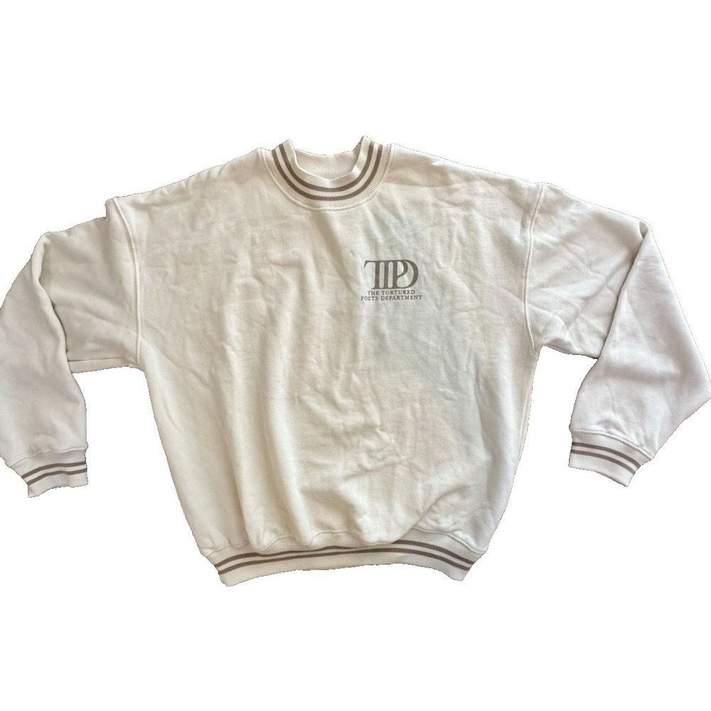 Taylor Swift The Tortured‎ Poets Department White Sweatshirt Size Medium TTPD
